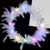 Nessiworld Led Lighted Colorful Burning 3 Functional Otrish Party Crown White Color 12x12 cm